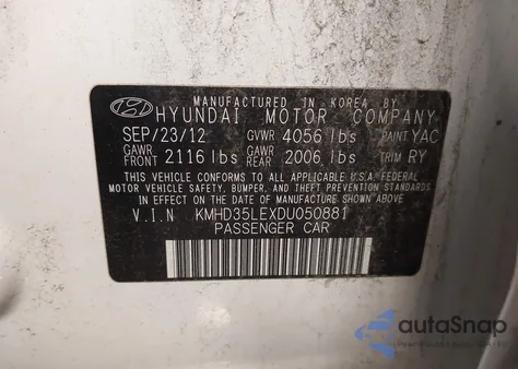 2013 Hyundai Elantra Gt z USA, uszkodzony, nr VIN KMHD35LEXDU050881